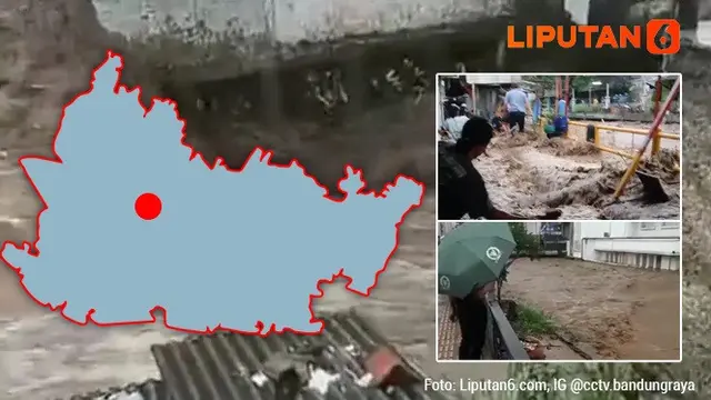 Infografis Banjir Terjang Kota Bandung Akibat Tanggul Cikapundung Jebol